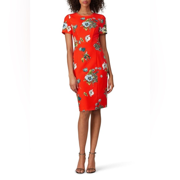Black Halo Red Floral Jodee Dress - Picture 1 of 11